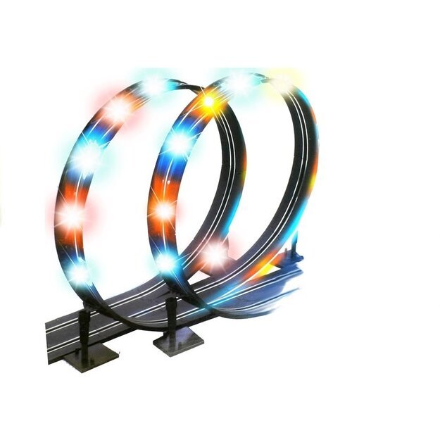 Lenktynių trasa 2 automobiliai valdikliai Kilpa žibintai Lizdas Automobiliai 4