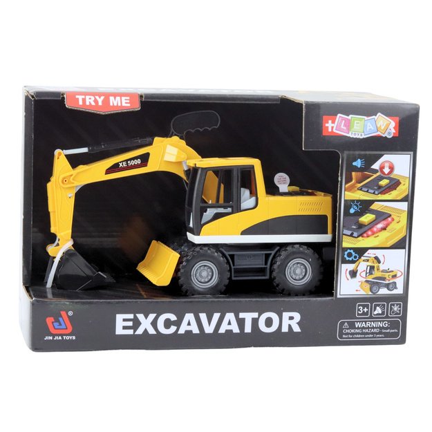 Construction Backhoe Bulldozer Movable Swivel Bucket Cab Lights Sounds 2