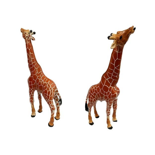 Žirafų figūrėlės Edukacinė šeima 3 dalys + Afrikos fonas