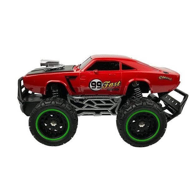 Nuotoliniu būdu valdomas automobilis Off-road R/C Raudoni aukšti ratai 3