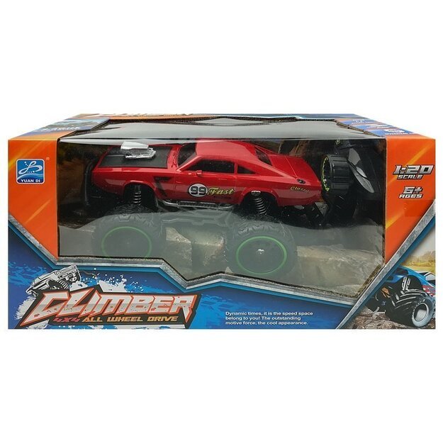 Nuotoliniu būdu valdomas automobilis Off-road R/C Raudoni aukšti ratai 12