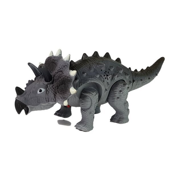 Dinozauras ant baterijos Triceratops Gray 4