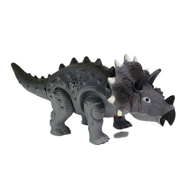 Dinozauras ant baterijos Triceratops Gray 3