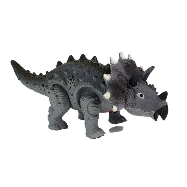 Dinozauras ant baterijos Triceratops Gray 1