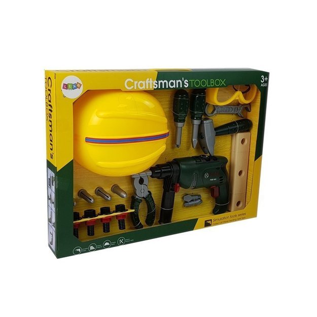 "pasidaryk pats" rinkinys Akumuliatoriaus gręžimo akiniai ir šalmas 10