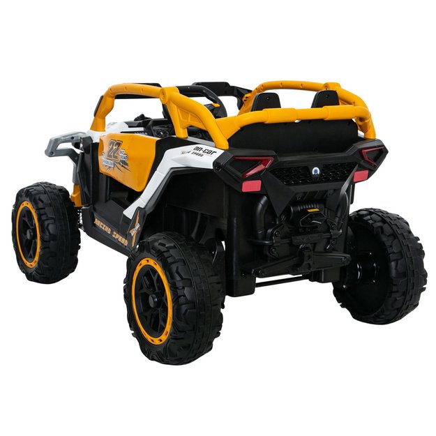 M3 Yellow and White Battery-Powered Vehicle 4x4 4