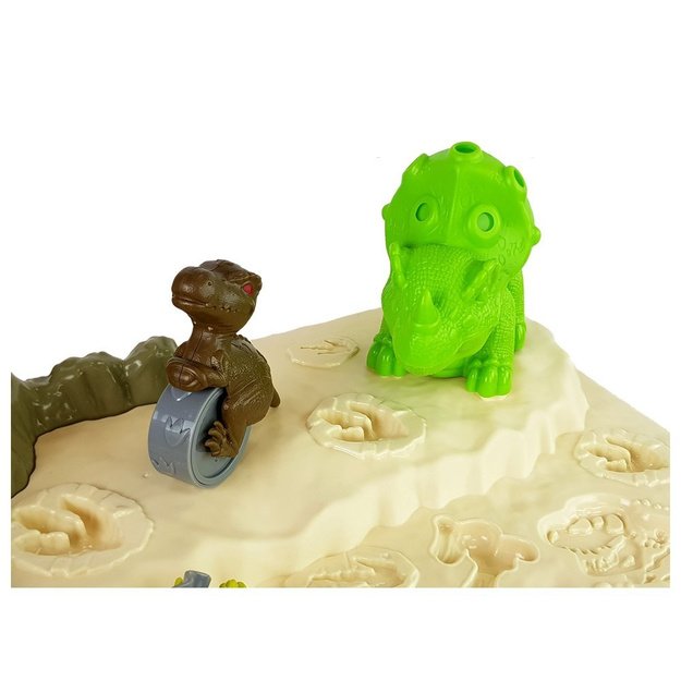 "Daisy" žaidimų tešlos stalas "Dinozaurai" kiaušinių forma "Vulkanas" su šviečiančia lava 4 spalvos 1