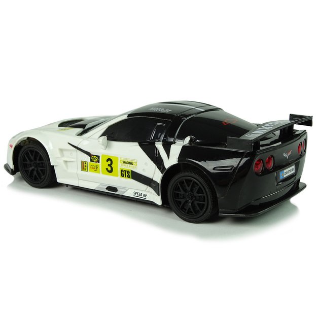 Sportinis automobilis R/C 1:24 Corvette C6.R White 2.4 G Lights 6