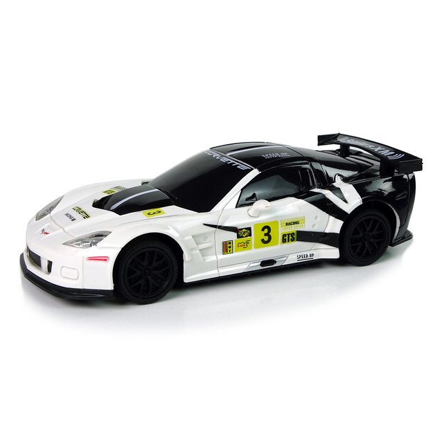 Sportinis automobilis R/C 1:24 Corvette C6.R White 2.4 G Lights 8