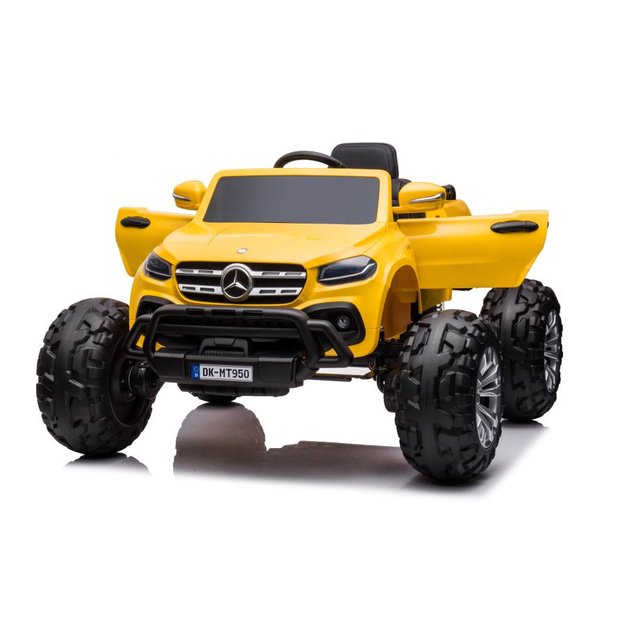 Akumuliatorinis automobilis Mercedes DK-MT950 4x4 Aukso geltonos spalvos lakuotas 8