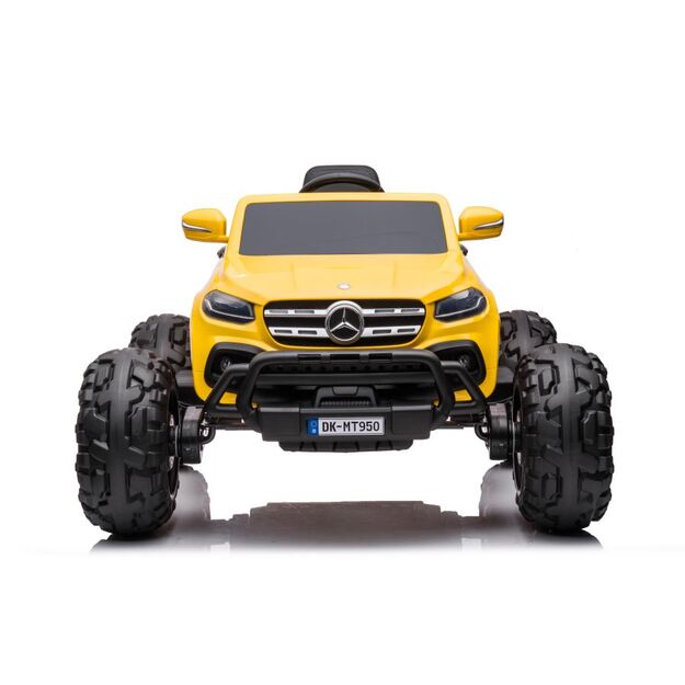 Akumuliatorinis automobilis Mercedes DK-MT950 4x4 Aukso geltonos spalvos lakuotas 2