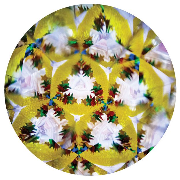 Svoora kaleidoskopas su tūbele, Geltoni raštai, 10 cm 4