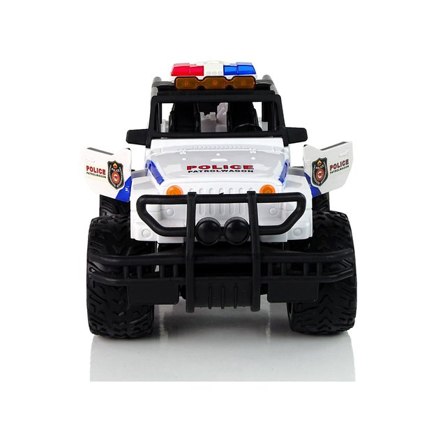 R/C Nuotoliniu būdu valdomas automobilis JEEP Police Patrol su atidaromomis durimis