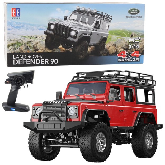 Remote Controlled Off-Road Vehicle RC Land Rover Defender 90 Red 1:14