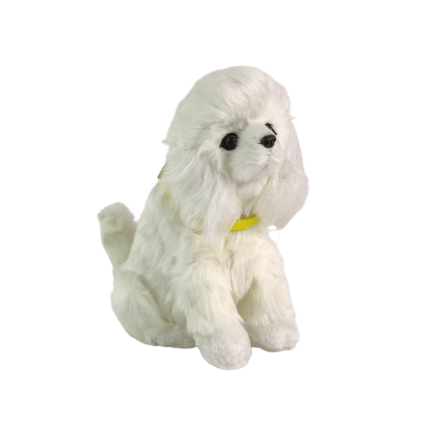 Interactive Plush Dog Soft fur Breed Poodle Stroke its head and learn its functions