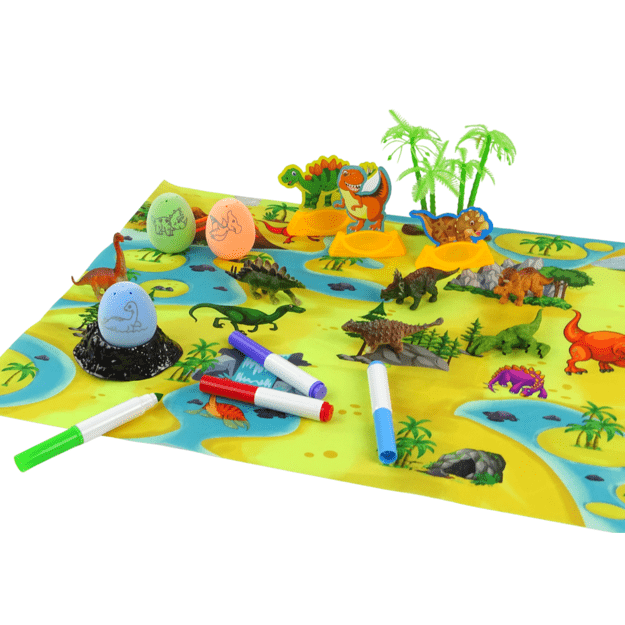 DIY Creative Kit Dinosaurs Eggs to Paint Transporter