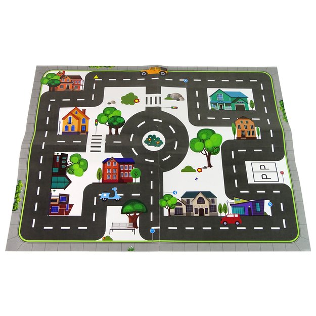 Automobilių su šviesoforais ir kelio ženklais rinkinys 3