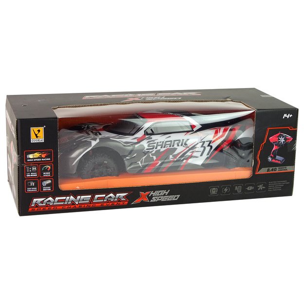 Sports Car R/C 1:8 Gray White