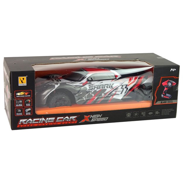 Sports Car R/C 1:8 Gray White