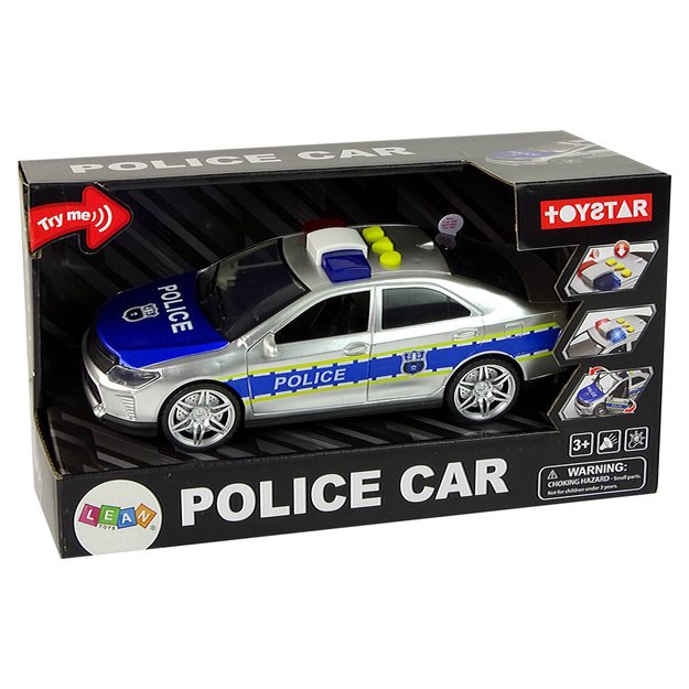 Policijos automobilis 1:14 Frikcinės pavaros garsai Šviesiai sidabrinės spalvos