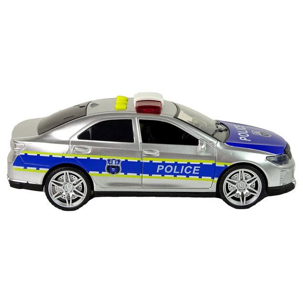 Policijos automobilis 1:14 Frikcinės pavaros garsai Šviesiai sidabrinės spalvos