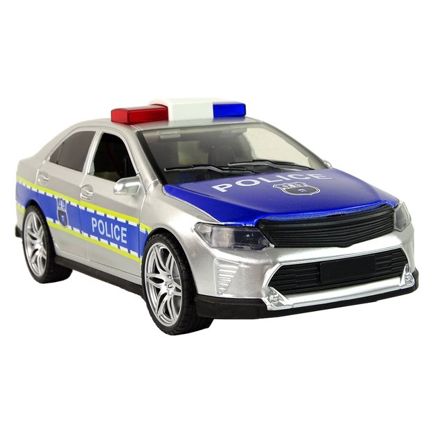 Policijos automobilis 1:14 Frikcinės pavaros garsai Šviesiai sidabrinės spalvos
