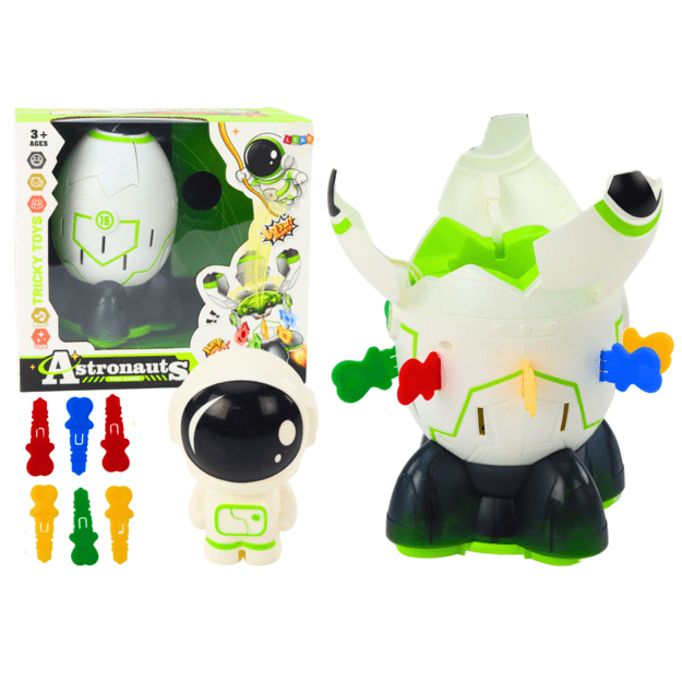 Arkadinis žaidimas Kosmonautas, iššokantis iš kosminės raketos