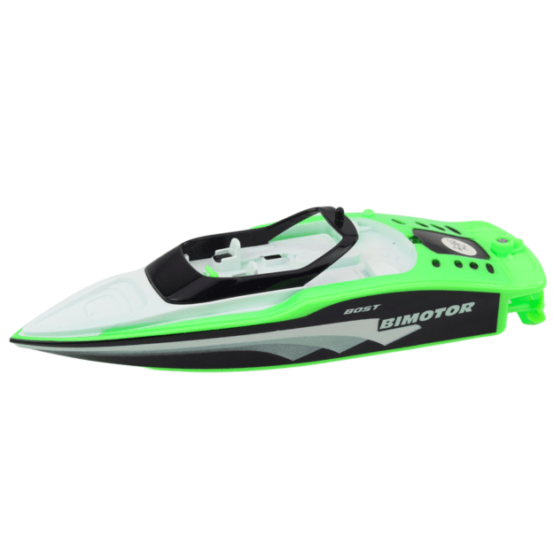 ELEKTRINIS KARINIS MOTORINIS LAIVAS RC White-Green 15cm 2