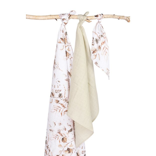 3 dalių muslino vystyklų rinkinys  EG-0101 2