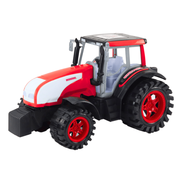 Large Farm Tractor Agricultural Drive Red