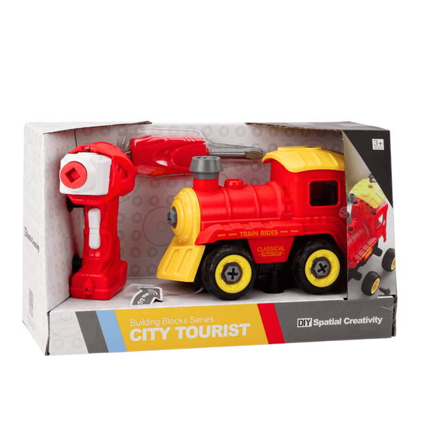 Nuotoliniu būdu valdomas RC besisukantis lokomotyvas, raudonas 6