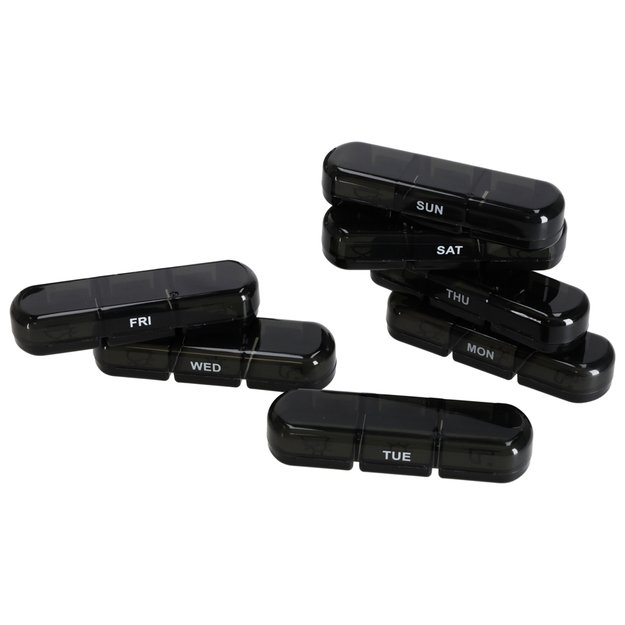 Vaistų tablečių organizatoriaus konteineris juodas 7