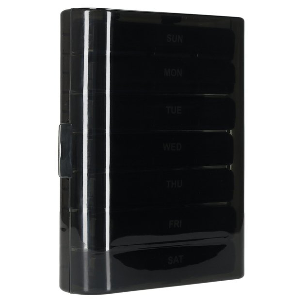 Vaistų tablečių organizatoriaus konteineris juodas 1