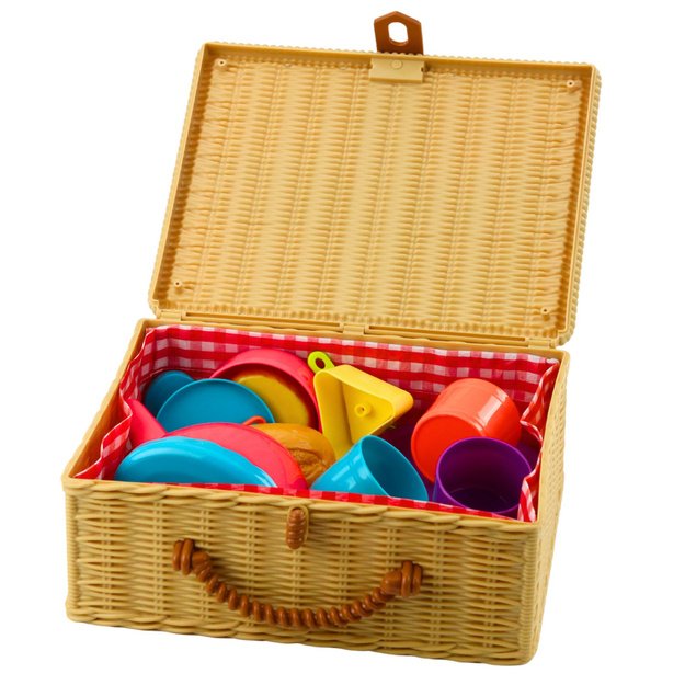 Tea Set in a Basket Cups Plates Sweets 23 pcs. 2