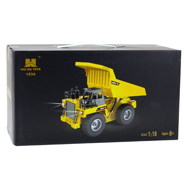 Huina Remote Controlled RC Dumper Truck Yellow 9-CH 1:18 4