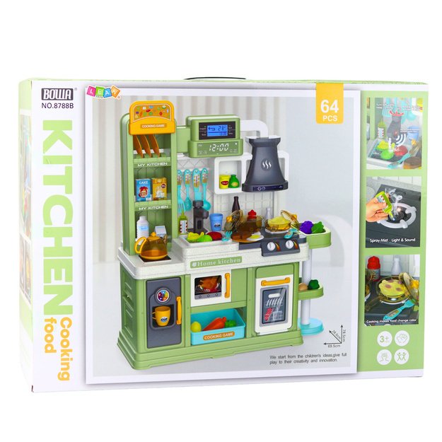 Children s Kitchen Water Cycle Food Color Changing Steam Green 64 pcs. 2