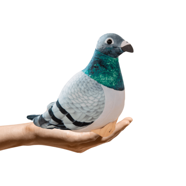 Plush Gray Crested Pigeon Mascot 20cm