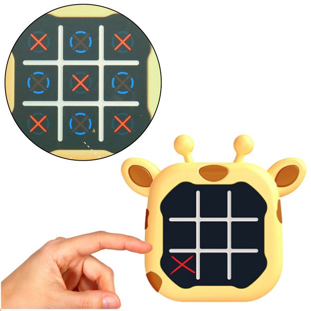 Electronic Game 3in1 Tic Tac Toe Memory Giraffe Yellow