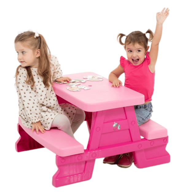 Dorex Pink Children s Garden Table and Bench Set