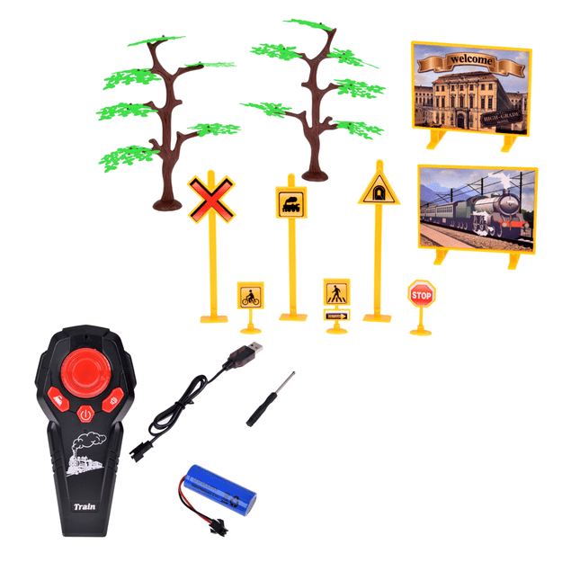 Remote Controlled Train Locomotive RC Lights Sounds Smoke 22 pcs. 3