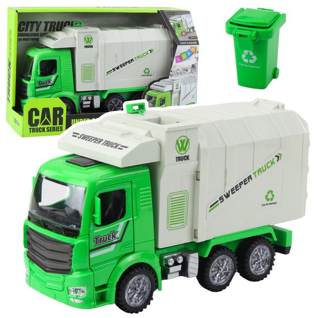 Garbage Truck City Lights Sounds Green