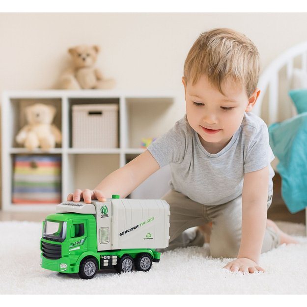 Garbage Truck City Lights Sounds Green 5