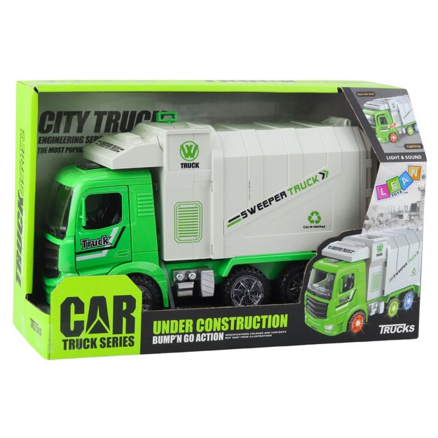 Garbage Truck City Lights Sounds Green 6