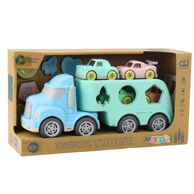Truck Tow Truck Educational Sorter With Cars Blocks Pastel BIO Plastic 5