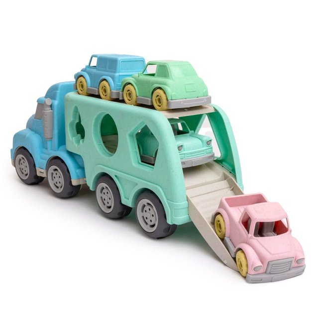 Truck Tow Truck Educational Sorter With Cars Blocks Pastel BIO Plastic 3