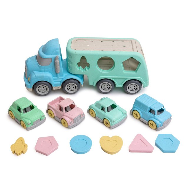 Truck Tow Truck Educational Sorter With Cars Blocks Pastel BIO Plastic 2