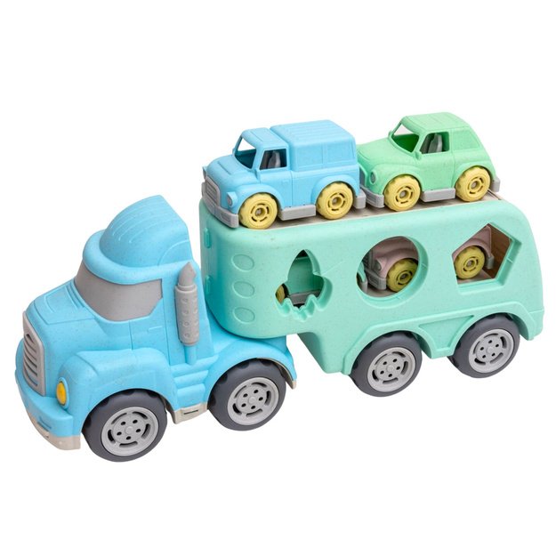 Truck Tow Truck Educational Sorter With Cars Blocks Pastel BIO Plastic 1
