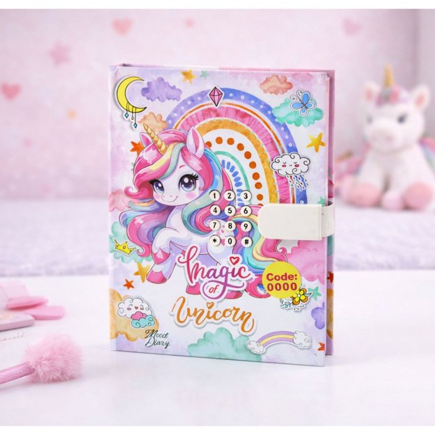 Cute Diary Notebook Code Unicorn Melodies Colorful Pages 3