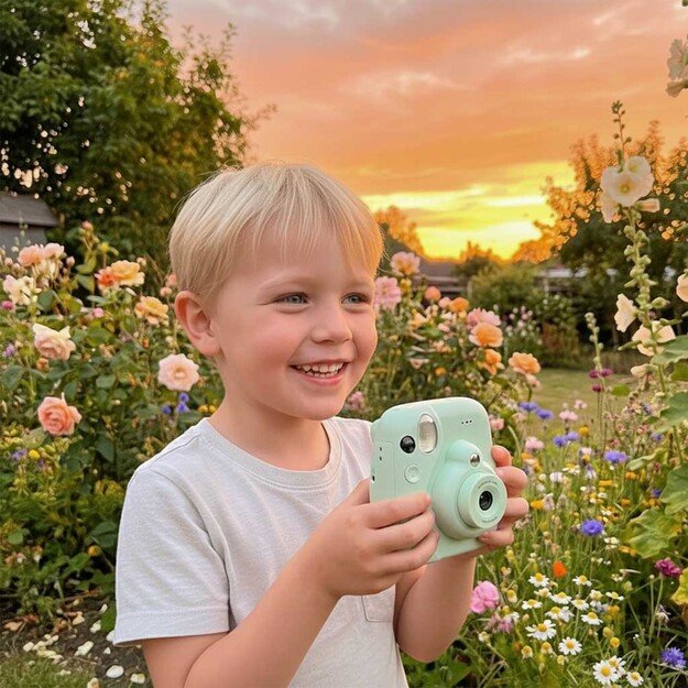 Skaitmeninis momentinis fotoaparatas 16x 128GB kasetės, žalios spalvos žymekliai 8