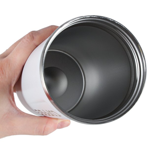 LED kelioninis puodelis su kandikliu 500ml, baltas 5